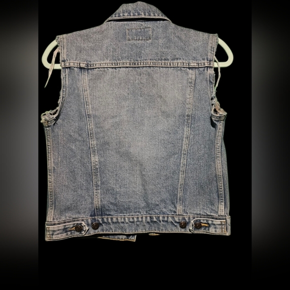 Vintage Polo by Ralph Lauren Blue Denim Vest Womens Small - Picture 3 of 4